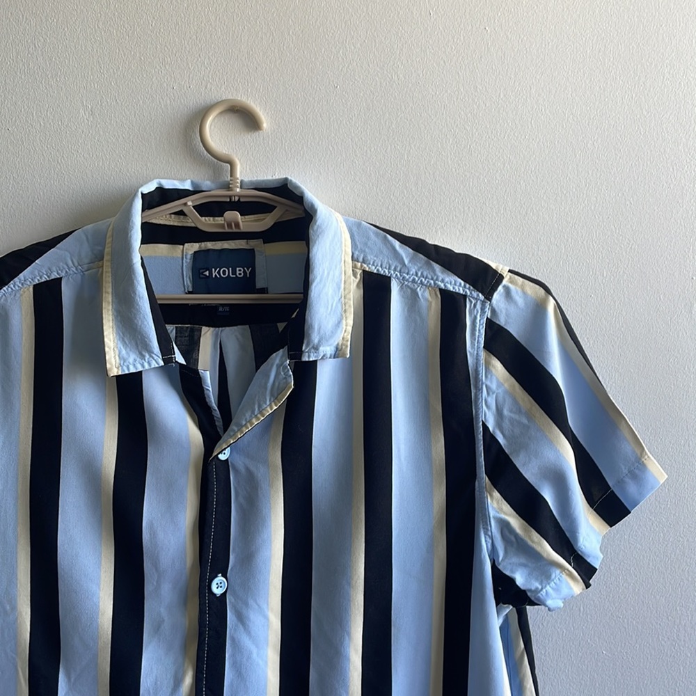 Blue Striped Button Down XL Kolby